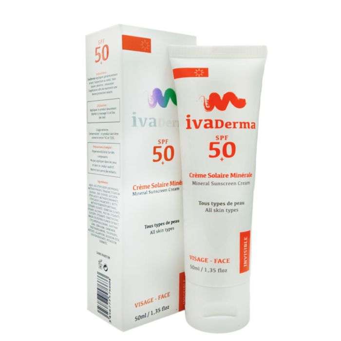 SPF 50+ Creme Solaire Minerale - IVADERMA
