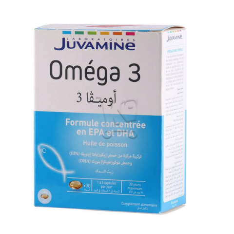 Omega 3 Formule Concentre en Epa et Dha 30 Capsules - JUVAMINE