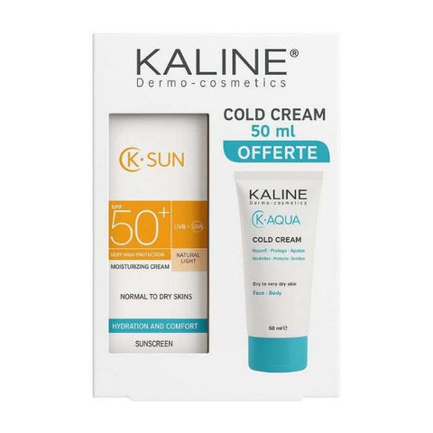 K Sun Pack Creme Hydratante Teinte Naturelle Claire 50 ML + Cold Cream K Aqua 50 ML Offerte - KALINE