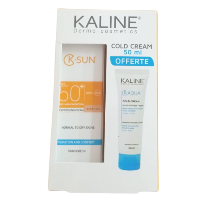 K Sun Pack Creme Hydratante Tinte Lumineuse 50 ML et Cold Cream K Aqua 50 ML Offerte - KALINE
