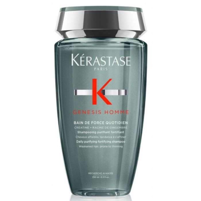 Genesis Homme Bain de Force Quotidien Shampoing Fortifiant Cheveux Fins 250 ML - KERASTASE