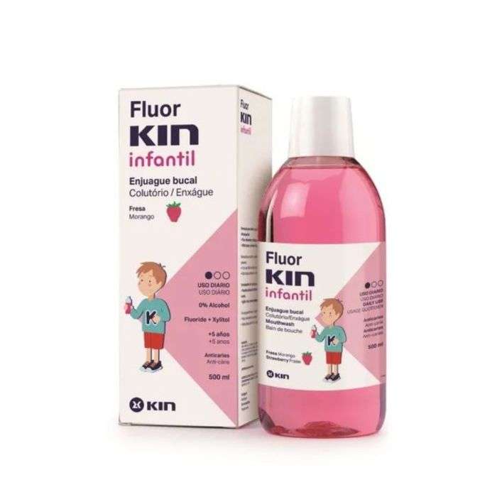 Bain de Bouche Enfant Gout Fraise 500 ML - KIN