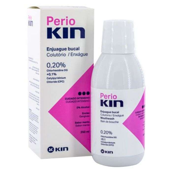 Periokin Bain de Bouche 0.20% Chlorhexidine Dg 0.1% Cetylpuridinium Chloride Gout Meenthe 250 ML - KIN