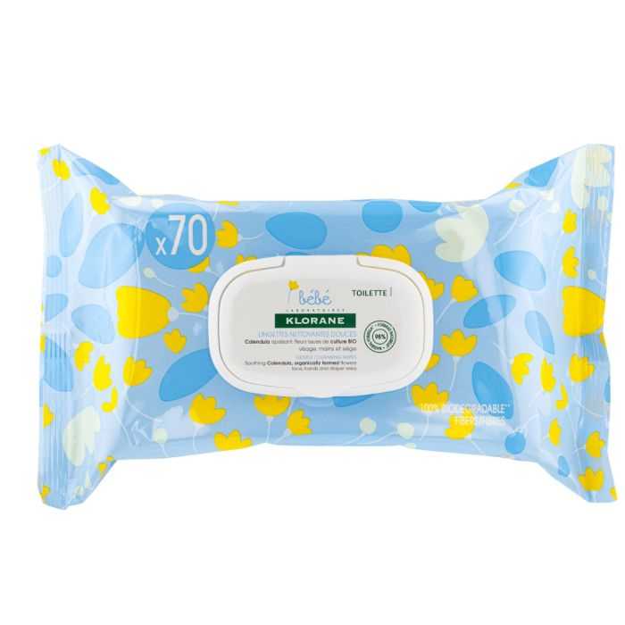 Bebe Lingettes Nettoyantes pour le Change Boite de 70 - KLORANE