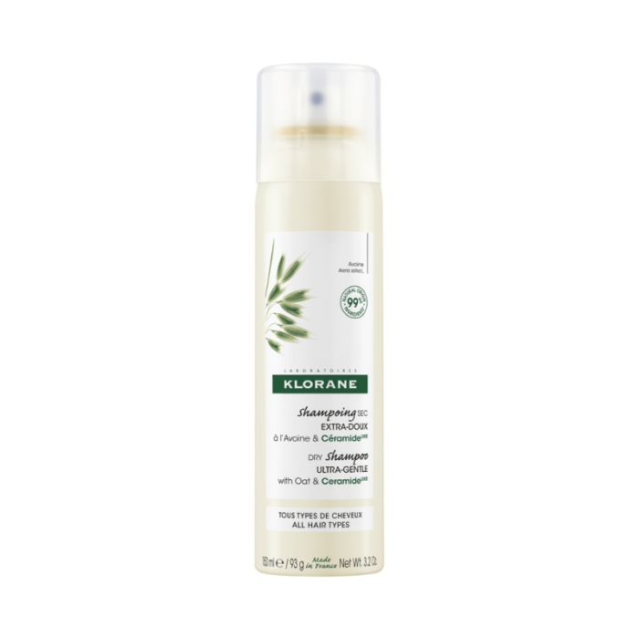 Lait D'avoine Shampooing Sec Extra Doux Spray Tous Types de Cheveux 150 ML - KLORANE