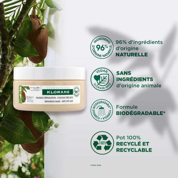 Masque Reparation au Beurre de Cupuacu 150 ML - KLORANE