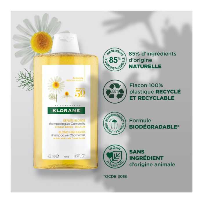 Shampooing A la Camomille Reflets Blonds 200 ML - KLORANE