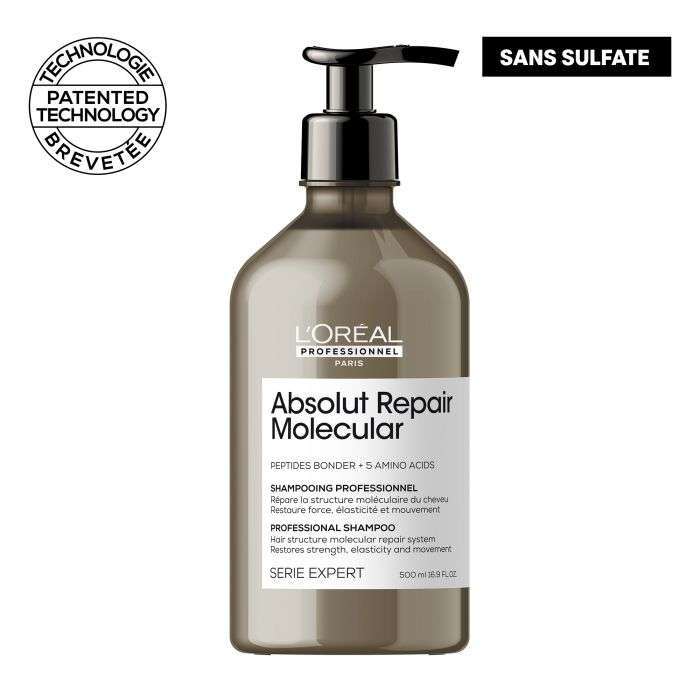 L'oreal Professionnel Absolut Repair Molecular Shampooing Professionnel sans Sulfate 500 ML - L'OREAL PROFESSIONNEL PARIS