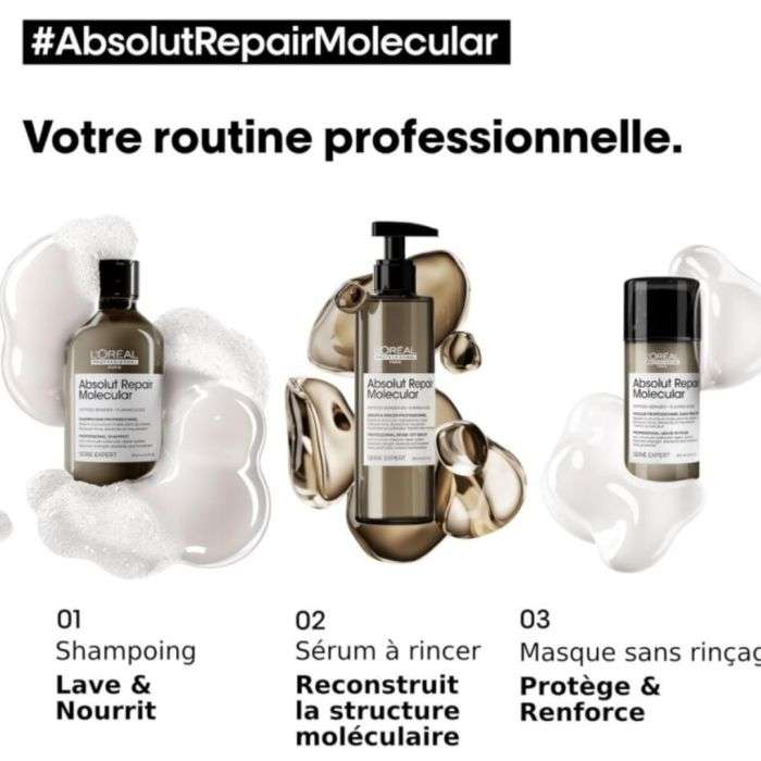 L'oreal Professionnel Absolut Repair Molecular Shampooing Professionnel sans Sulfate 500 ML - L'OREAL PROFESSIONNEL PARIS