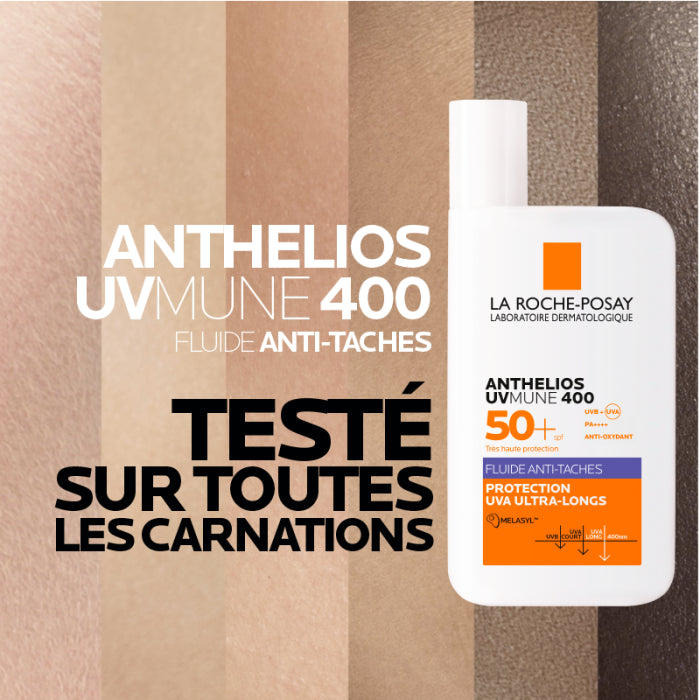 Offre Anthelios Uvmune 400 Fluide Anti Taches Spf50+ 50 ML + Serum Mela B3 10 ML Offert - LA ROCHE POSAY