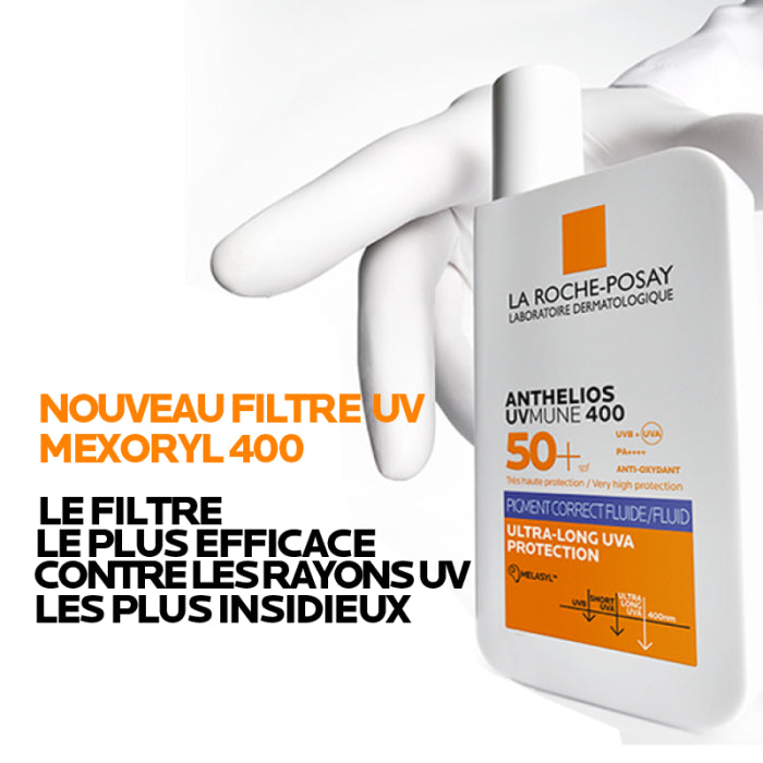 Offre Anthelios Uvmune 400 Fluide Anti Taches Spf50+ 50 ML + Serum Mela B3 10 ML Offert - LA ROCHE POSAY