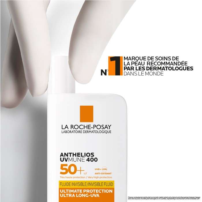 Offre Anthelios Uvmune 400 Fluide Solaire Invisible SPF 50+ 50 ML +hyalu B5 10ML Offert - LA ROCHE POSAY