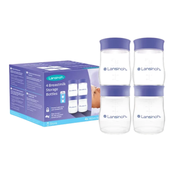 Bouteilles de Conservation Lait Maternelle Pack de 4 - LANSINOH