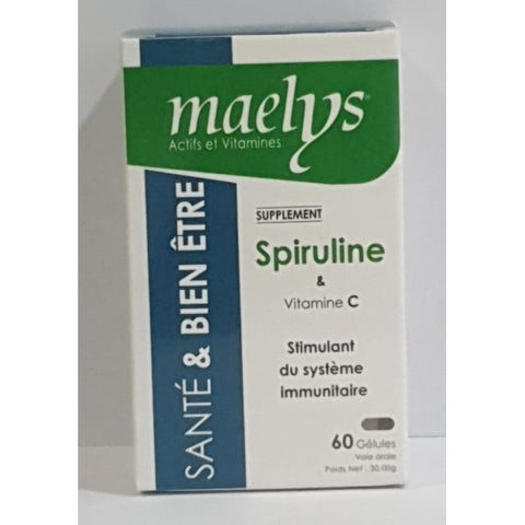 Spiruline & Vitamine C 60 Gélules - MAELYS