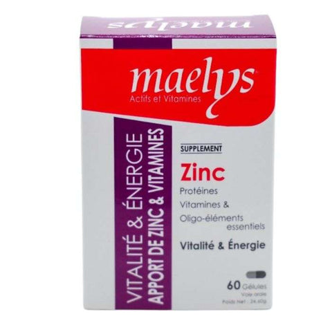 Zinc et Vitamines Vitalite et Energie 60 Gelules - MAELYS