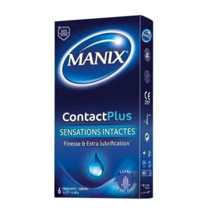 Contact Plus Sensations Intactes Fines & Extra Lubrification 6 Preservatifs - MANIX