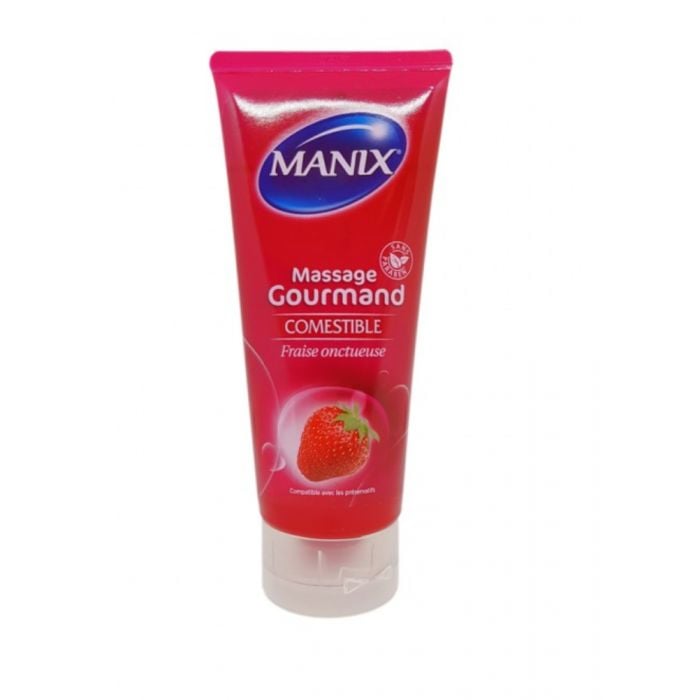 Massage Gourmand Comestible Fraise Onctueuse 200 ML - MANIX