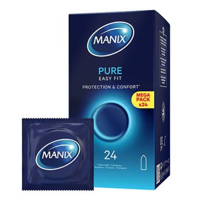 Pure Easy Fit Protection et Confort 24 Preservatifs - MANIX