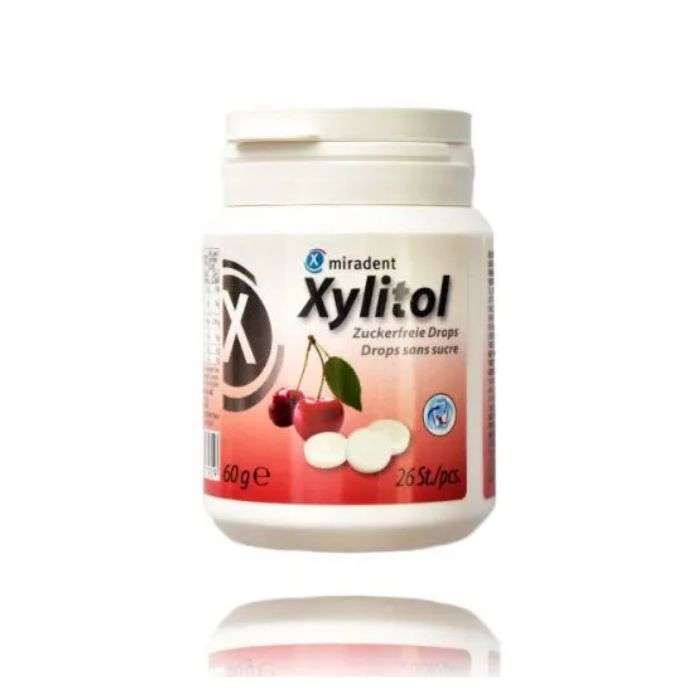 Pastille Xylitol Saveur Cerise 60 G 26 Pieces - MIRADENT