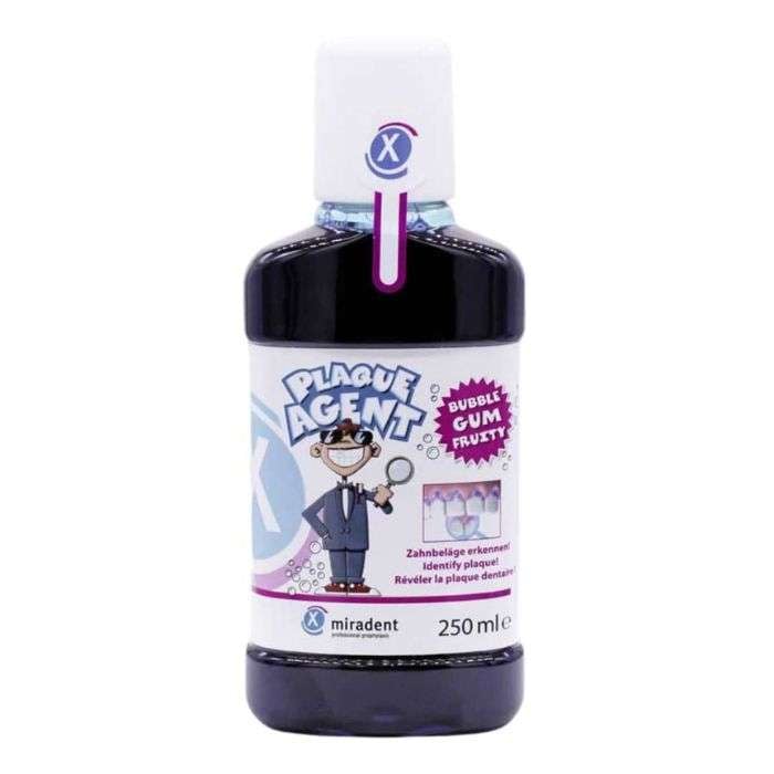 Revelateur de Plaque Dentaire Agent Bubble Gum Fruity 250 ML - MIRADENT