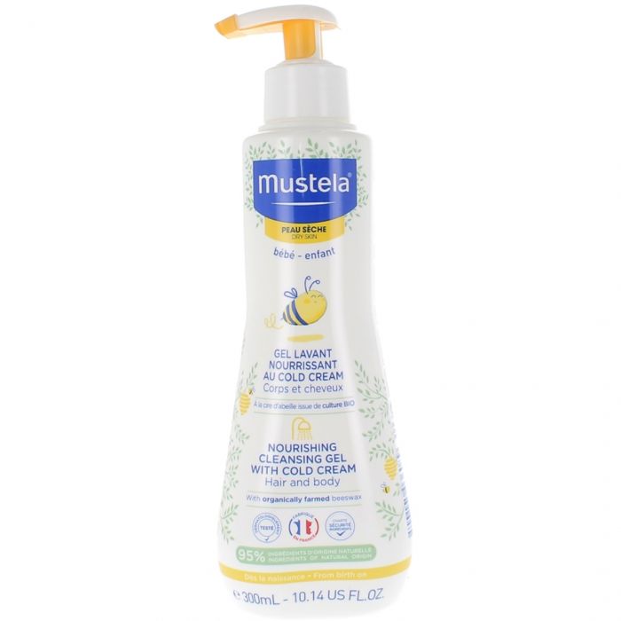 Bebe Gel Lavant Surgras Cold Cream Peau Seche Pompe 300 ML - MUSTELA