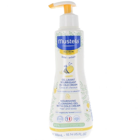 Bebe Gel Lavant Surgras Cold Cream Peau Seche Pompe 300 ML - MUSTELA