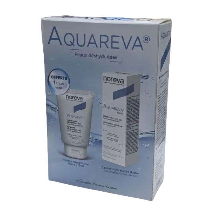 Offre Aquareva Creme Hydratante 24H Texture Riche 40ML + Noreva Aquareva Creme Mains 50 ML Offerte - NOREVA
