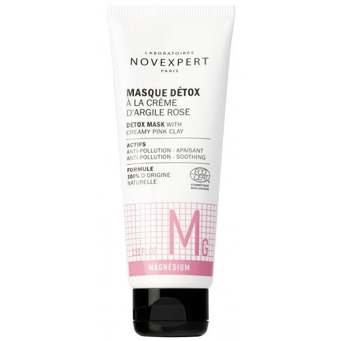 La Gamme Magnésium le Masque Detox A la Creme D'argile Rose 75ML - NOVEXPERT