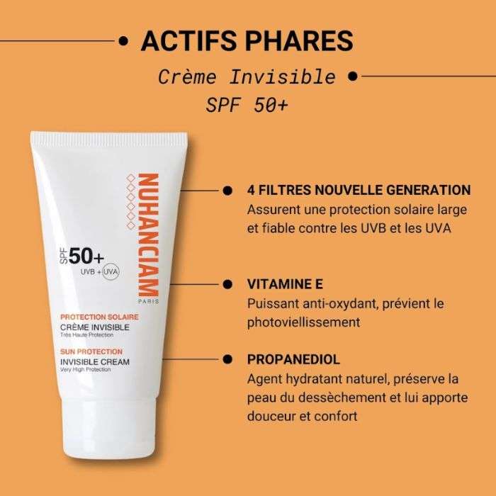 Creme Solaire Invisible SPF 50+ 50ML - NUHANCIAM