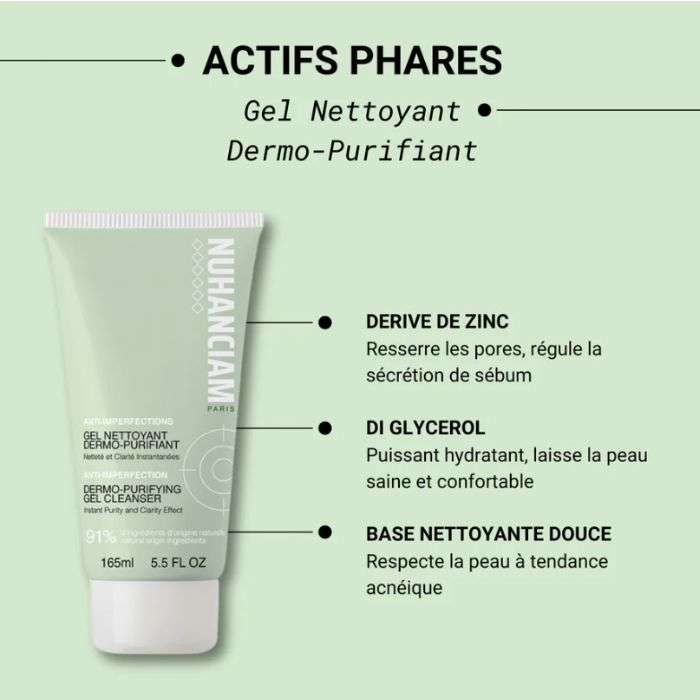 Gel Nettoyant Dermo-Purifiant 165ML - NUHANCIAM