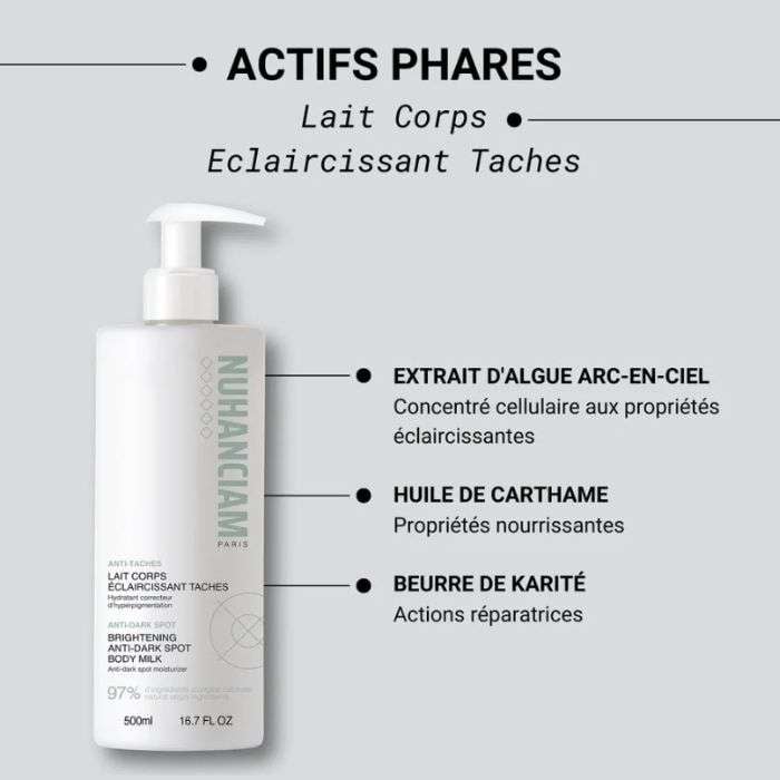 Lait Corps Eclaircissant Taches 500 ML - NUHANCIAM