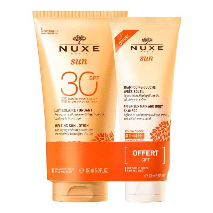 Offre Sun Lait Solaire Fondant SPF 30 - 150 ML +shampoing Douche Apres Soleil 100 ML - NUXE