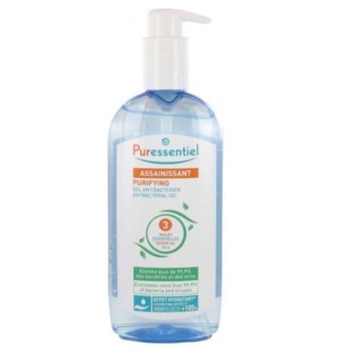 Assainissant Gel Antibacterien Nettoyants Mains aux 3 Huiles Essentielles 250 ML - PURESSENTIEL