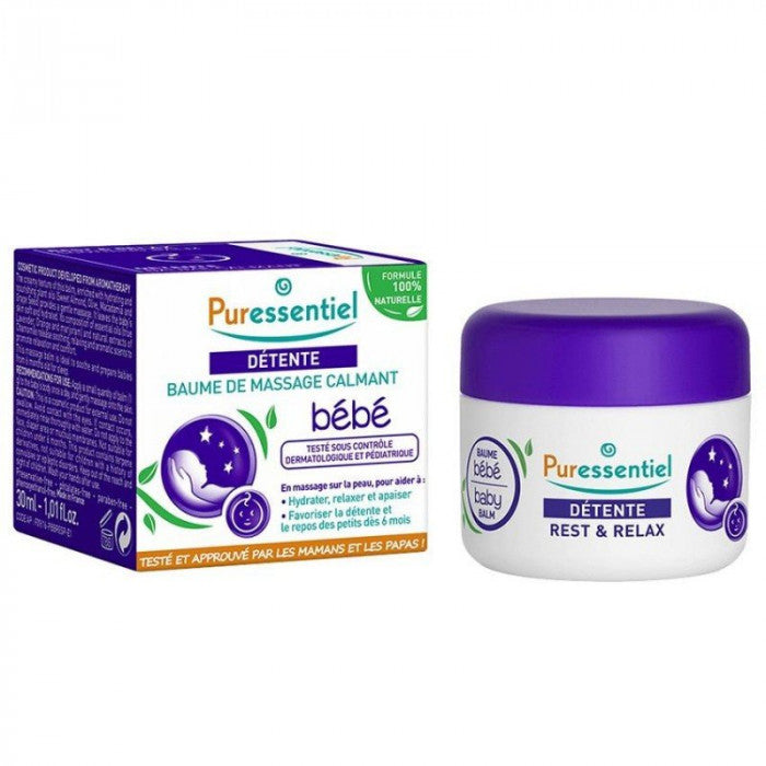 Detente Baume de Massage Calmant Bebe 30 ML - PURESSENTIEL