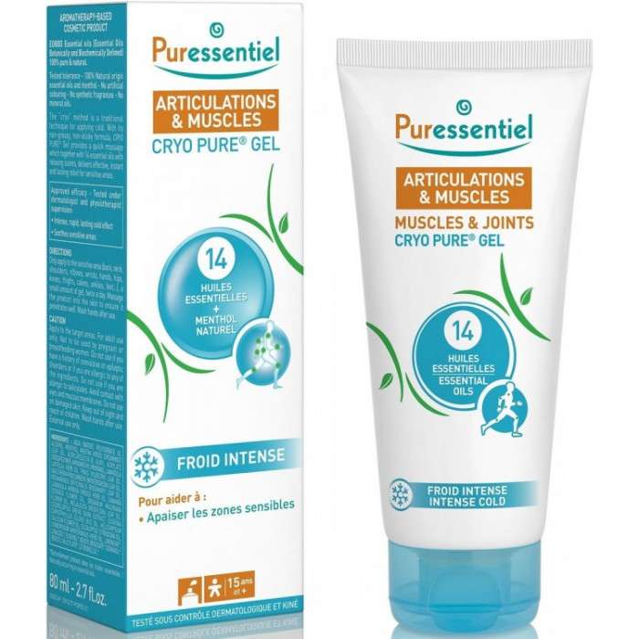 Articulation et Muscles Cryo Pure Gel aux 14 Huiles Essentielles 80 ML - PURESSENTIEL