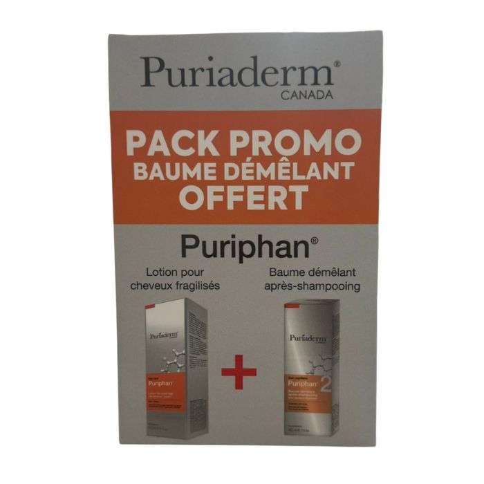 Pack Lotion Cheveux Fragilises 120ML +baume Demelant 200ML Offert - PURIADERM