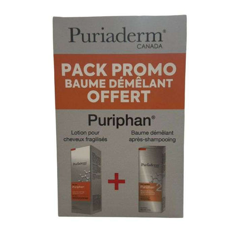 Pack Lotion Cheveux Fragilises 120ML +baume Demelant 200ML Offert - PURIADERM