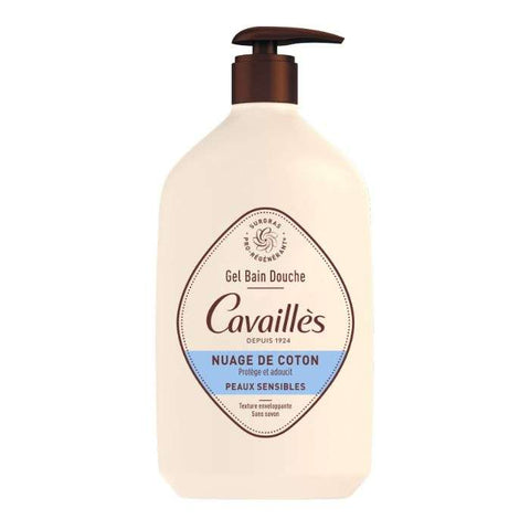Gel Bain et Douche Nuage de Coton Peaux Sensibles 1 L - ROGE CAVAILLES