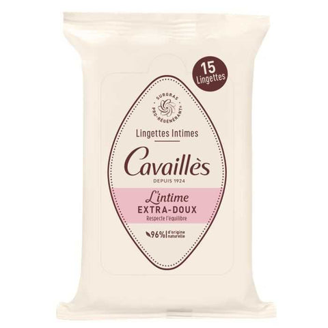 Lingettes Intime Extra Doux 15 Unites - ROGE CAVAILLES