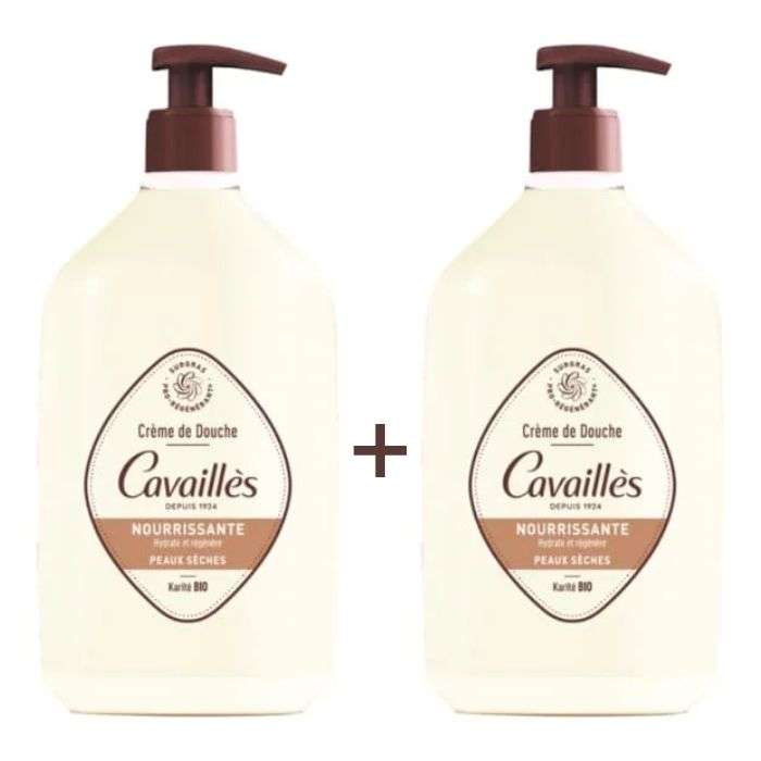 Offre Speciale Creme de Douche Nourissante Peaux Seches sans Savon 750ML X 2 - ROGE CAVAILLES