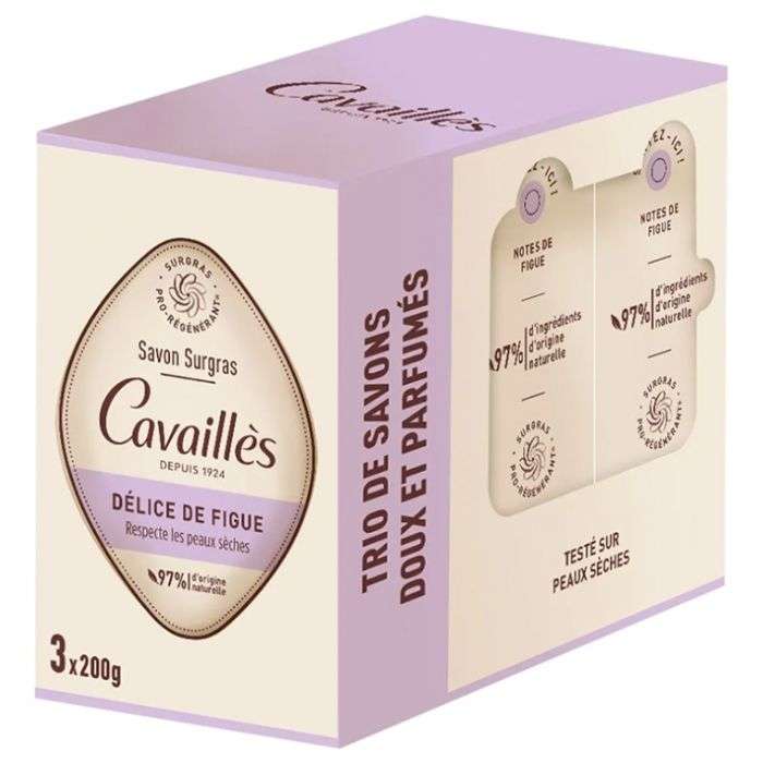Trio de Savons Doux et Parfumes Delice de Figue 3 X 200G - ROGE CAVAILLES