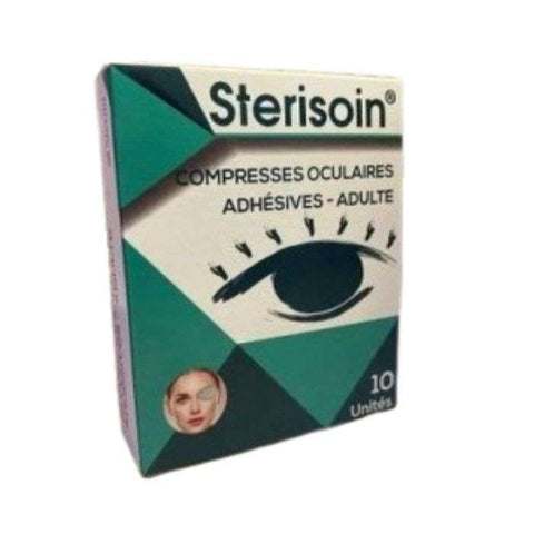 Compresses Oculaires Opaques Adhesives Adulte 10 Unites - STERISOIN