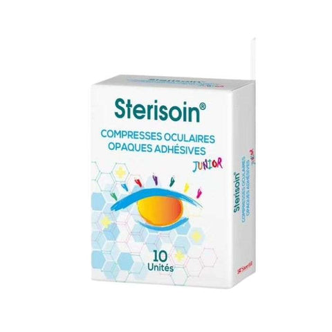 Compresses Oculaires Opaques Adhesives Junior 10 Unites - STERISOIN