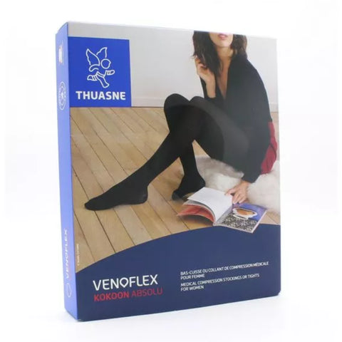 Venoflex Kokoon Absolu Bas Cuisse Femme Classe 2 Noir Long - THUASNE