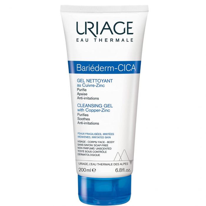 Bariederm Cica Gel Nettoyant au Cu Zn 200 ML - URIAGE