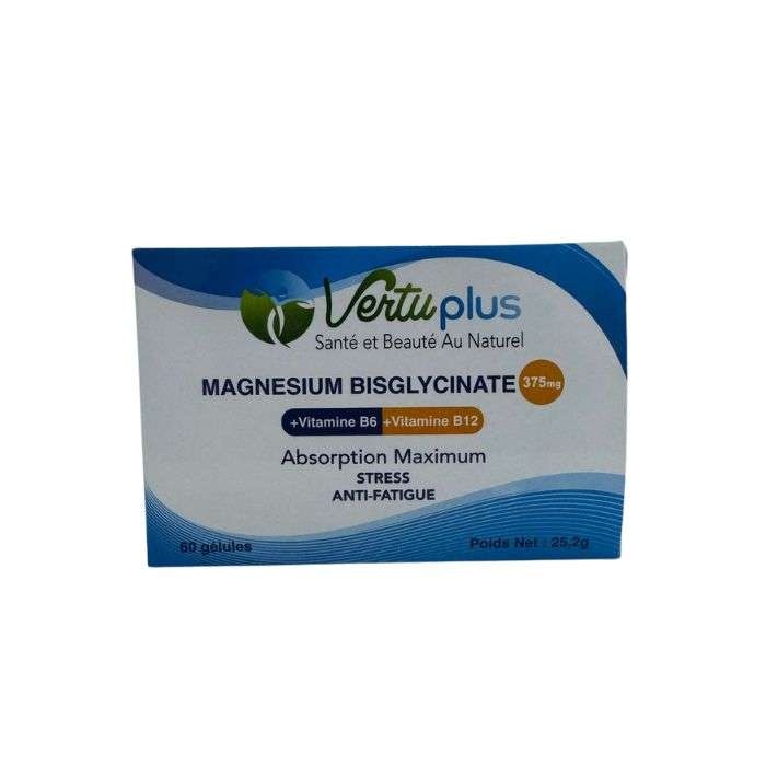 Vertuplus Magnesium Bisglycinate 375MG 60 Gelules - VERTU PLUS