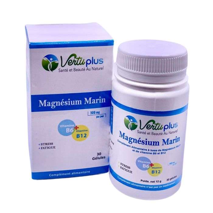 Vertuplus Magnesium Marin Stress et Fatigue 30 Gelules - VERTU PLUS