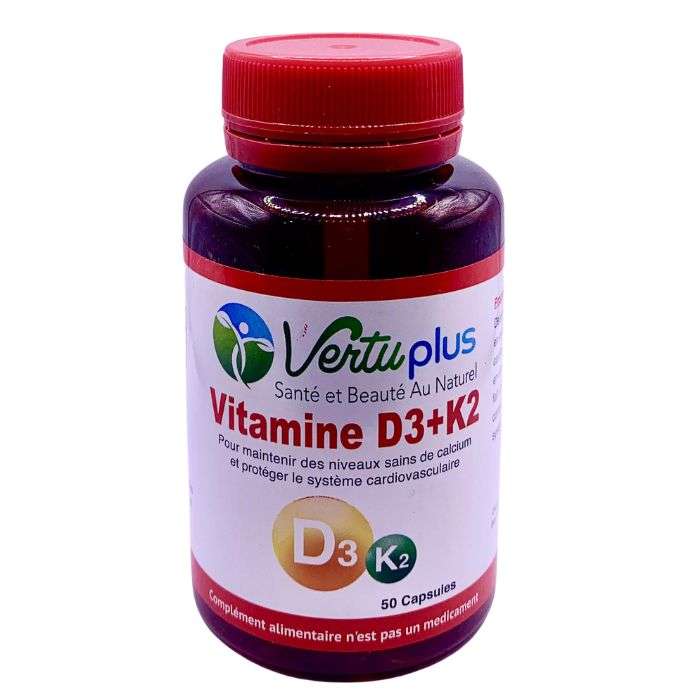 Vertuplus Vitamine D3+k2 50 Capsules - VERTU PLUS