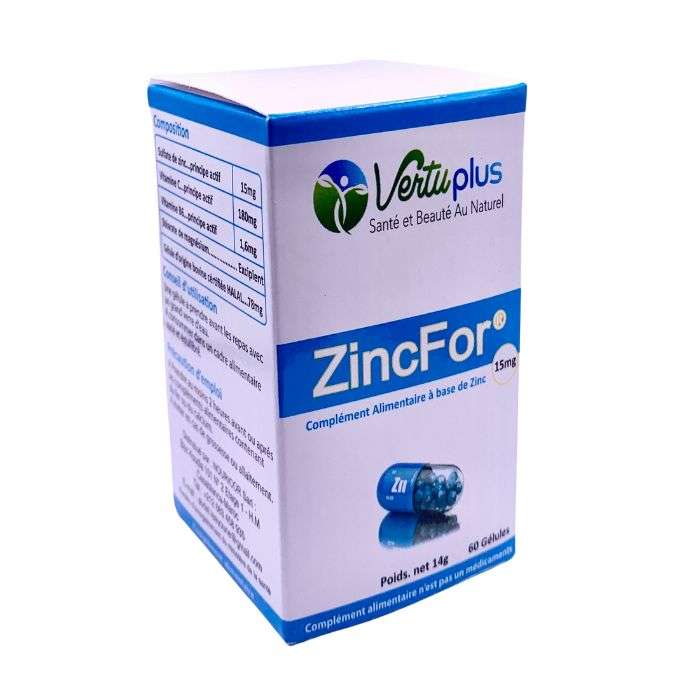 Vertuplus Zinc for 15 MG 60 Gelules - VERTU PLUS
