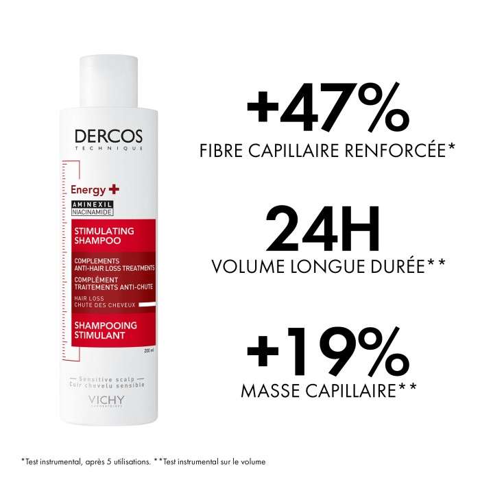 Vichy Dercos Offre Shampooing Technique Energy 200ML + un Format Voyage et une Serviette Dercos Offerts - DERCOS